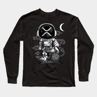 Astronaut Ripple XRP Coin To The Moon Crypto Token Cryptocurrency Wallet Birthday Gift For Men Women Kids Long Sleeve T-Shirt